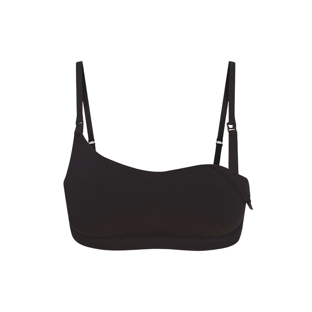 SKIMS Black Asymmetric Wireless Bra